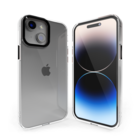 Coverzs Coverzs iPhone 14 hard case met metalen camera bumper (zwart)