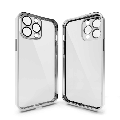 iPhone 13 Pro Max hoesje clear soft case camera cover (zilver) -  Phone-Factory