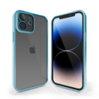 Coverzs Coverzs iPhone 12 hoesje clear soft case camera cover (blauw)