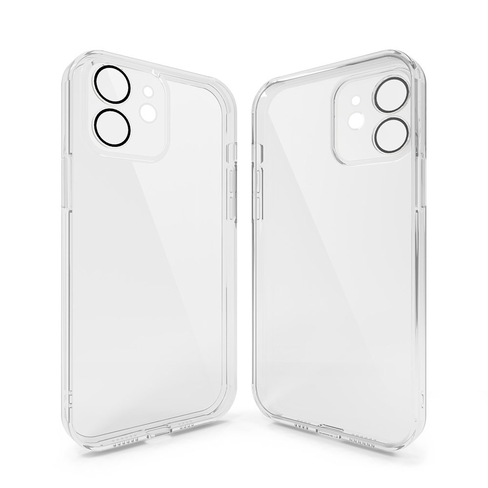 iPhone 12 hoesje clear soft case camera cover (transparant) PhoneFactory