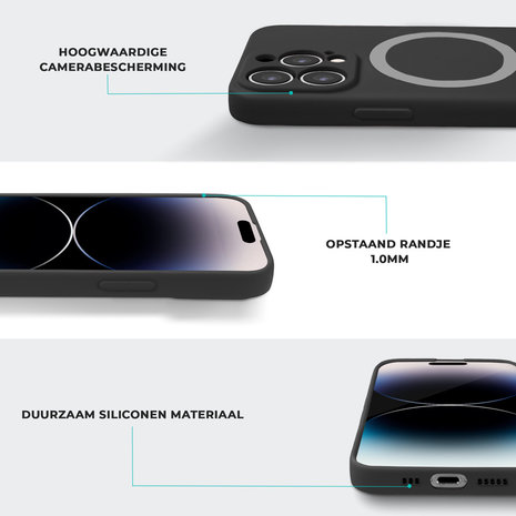 ShieldCase® ShieldCase iPhone 14 Pro Max Magsafe hoesje siliconen zijde (zwart) ShieldCase® ShieldCase iPhone 14 Pro Max Magsafe hoesje siliconen zijde (zwart)