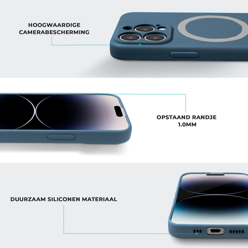 ShieldCase® ShieldCase iPhone 14 Pro Max Magsafe hoesje siliconen zijde (blauw) ShieldCase® ShieldCase iPhone 14 Pro Max Magsafe hoesje siliconen zijde (blauw)