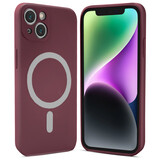 ShieldCase® iPhone 13 Mini Magsafe hoesje siliconen zijde (bordeaux)