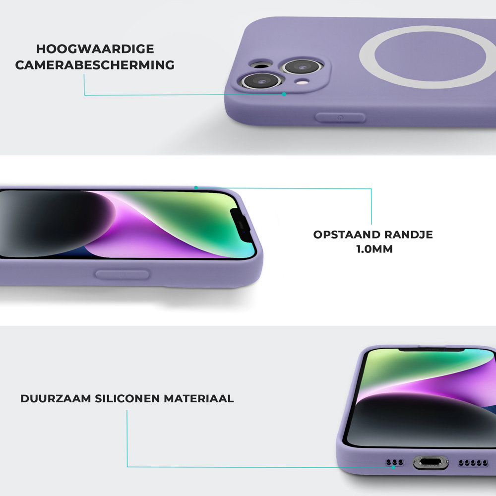 ShieldCase® ShieldCase iPhone 13 Mini Magsafe hoesje siliconen zijde (lila) ShieldCase® ShieldCase iPhone 13 Mini Magsafe hoesje siliconen zijde (lila)