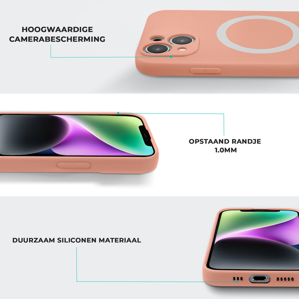 ShieldCase® ShieldCase iPhone 13 Magsafe hoesje siliconen zijde (roze) ShieldCase® ShieldCase iPhone 13 Magsafe hoesje siliconen zijde (roze)