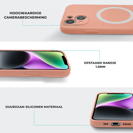 ShieldCase® ShieldCase iPhone 13 Magsafe hoesje siliconen zijde (roze) ShieldCase® ShieldCase iPhone 13 Magsafe hoesje siliconen zijde (roze)