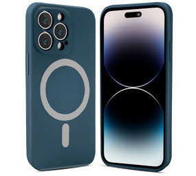 ShieldCase® iPhone 12 Pro Magsafe hoesje siliconen zijde (blauw)