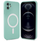 ShieldCase® ShieldCase iPhone 12 Magsafe hoesje siliconen zijde (mintgroen)