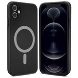 ShieldCase® iPhone 12 Magsafe hoesje siliconen zijde (zwart)