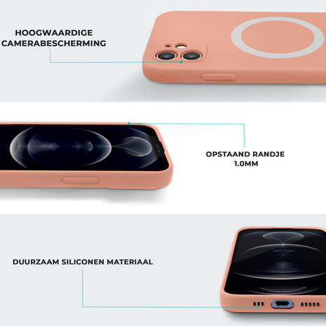 ShieldCase® ShieldCase iPhone 11 Magsafe hoesje siliconen zijde (roze) ShieldCase® ShieldCase iPhone 11 Magsafe hoesje siliconen zijde (roze)