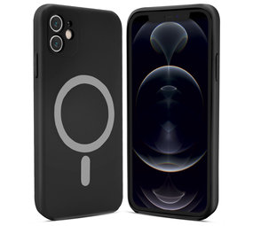 ShieldCase® iPhone 11 Magsafe hoesje siliconen zijde (zwart)
