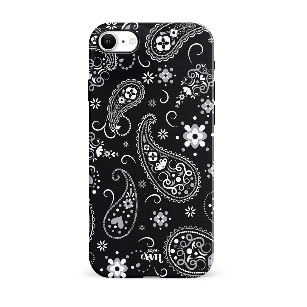 xoxo Wildhearts xoxo Wildhearts Paisley Dawn Black - iPhone 7/8 SE hoesje xoxo Wildhearts xoxo Wildhearts Paisley Dawn Black - iPhone 7/8 SE hoesje