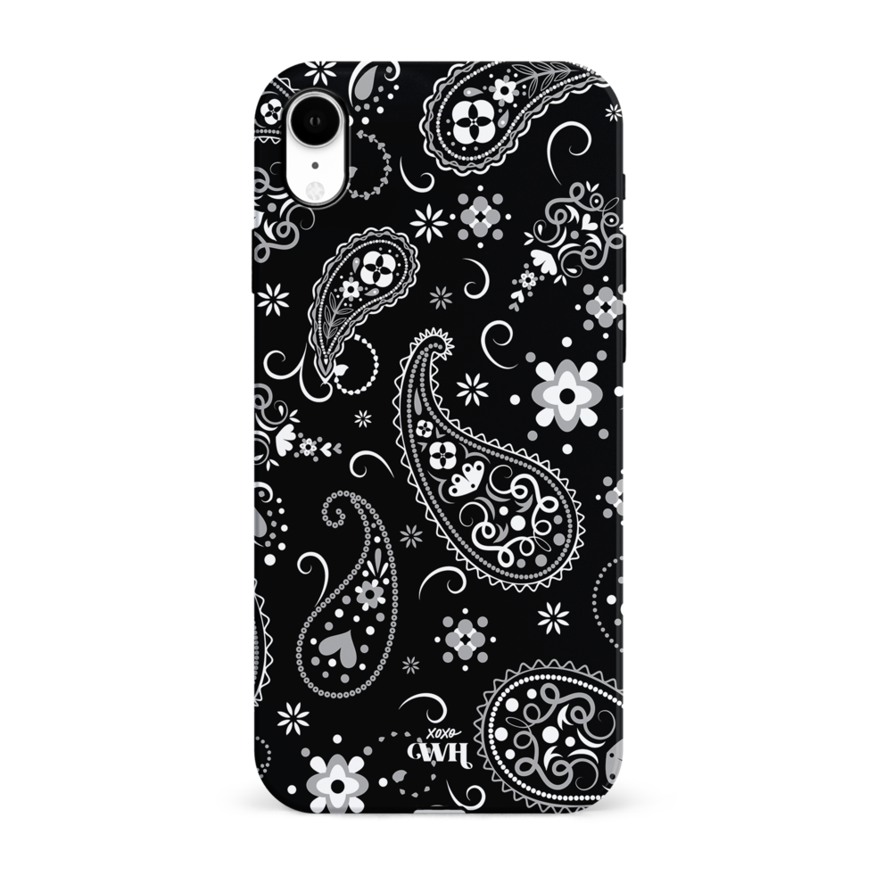xoxo Wildhearts xoxo Wildhearts Paisley Dawn Black - iPhone Xr hoesje xoxo Wildhearts xoxo Wildhearts Paisley Dawn Black - iPhone Xr hoesje