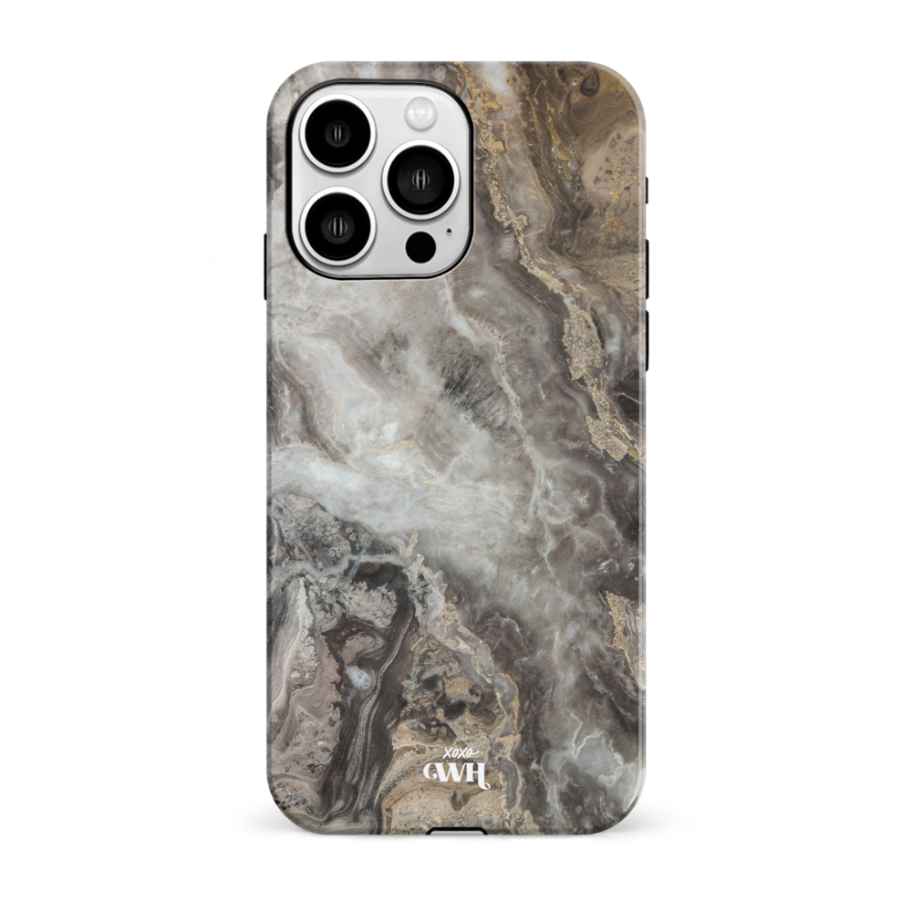 xoxo Wildhearts xoxo Wildhearts Marble Grey River - iPhone 13 Pro Max hoesje xoxo Wildhearts xoxo Wildhearts Marble Grey River - iPhone 13 Pro Max hoesje