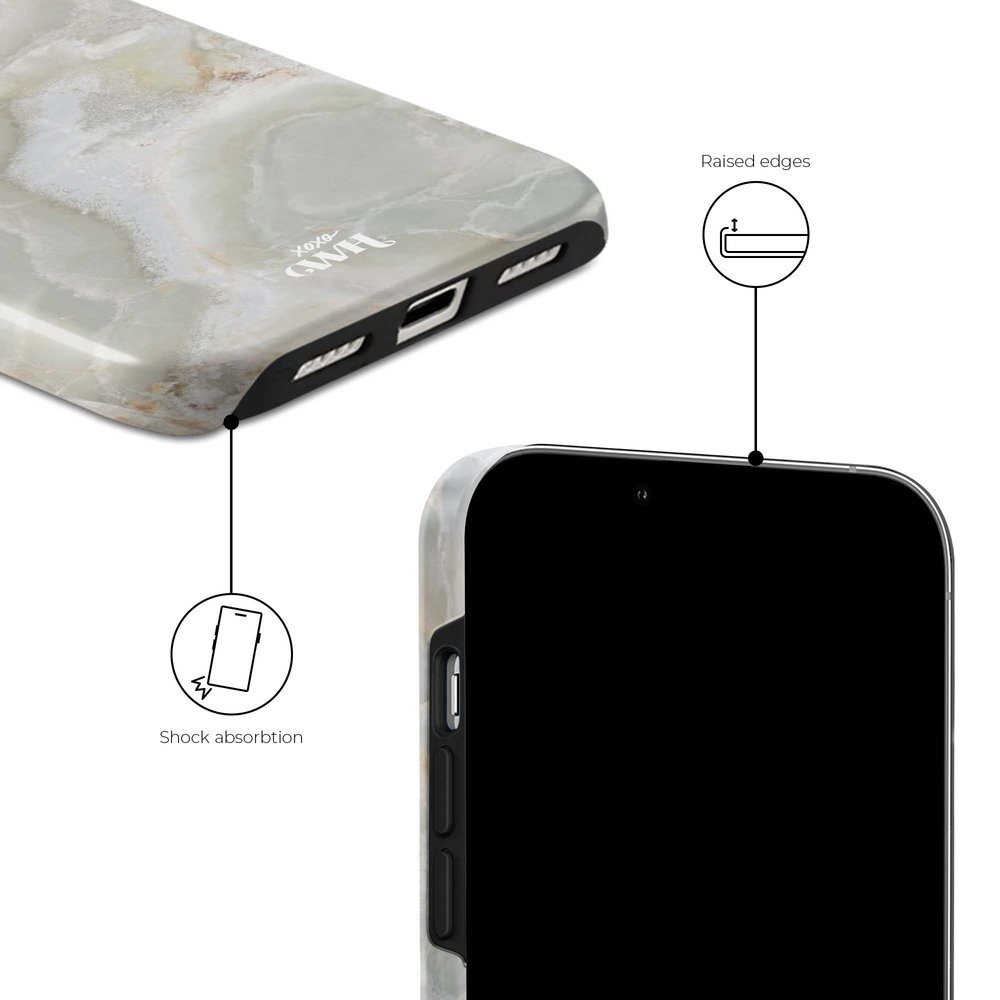 xoxo Wildhearts xoxo Wildhearts Marble Green Illusion - iPhone 14 Pro hoesje xoxo Wildhearts xoxo Wildhearts Marble Green Illusion - iPhone 14 Pro hoesje