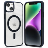 Coverzs iPhone 14 Plus hoesje Magsafe mat (donkerblauw)