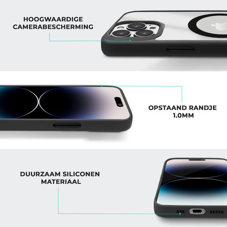 Coverzs Coverzs iPhone 12 Pro Max hoesje Magsafe mat (zwart) Coverzs Coverzs iPhone 12 Pro Max hoesje Magsafe mat (zwart)