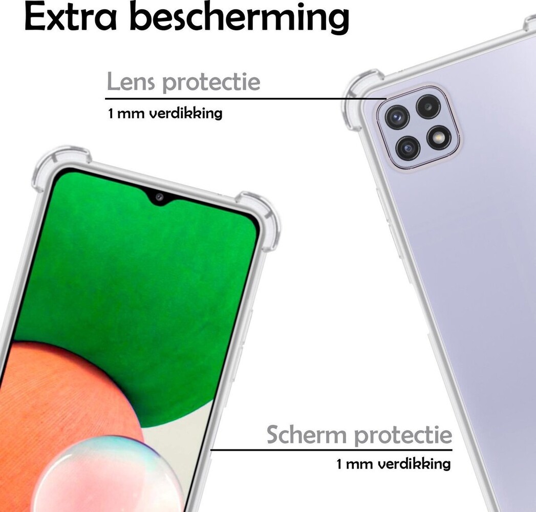 Ceezs Ceezs Samsung Galaxy A22 5G TPU hoesje shockproof case transparant backcover Ceezs Ceezs Samsung Galaxy A22 5G TPU hoesje shockproof case transparant backcover