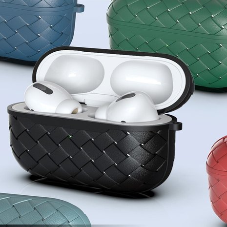 ShieldCase® Shieldcase Woven Pattern Airpods Pro 2 Case (zwart) ShieldCase® Shieldcase Woven Pattern Airpods Pro 2 Case (zwart)
