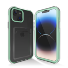 ShieldCase® ShieldCase iPhone 13 Mini pasjeshouder hoesje bumper (turquoise)
