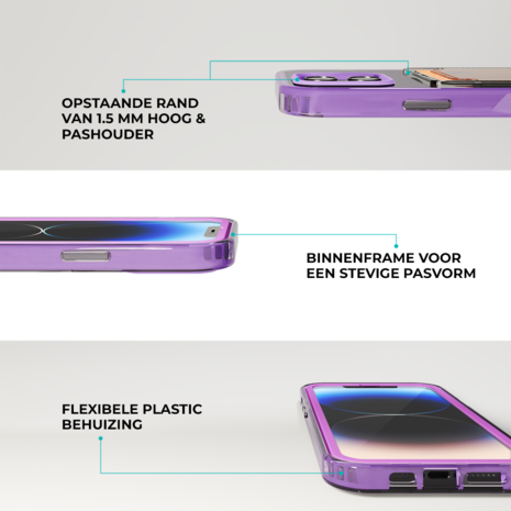 ShieldCase® ShieldCase iPhone 12 pasjeshouder hoesje bumper (paars) ShieldCase® ShieldCase iPhone 12 pasjeshouder hoesje bumper (paars)