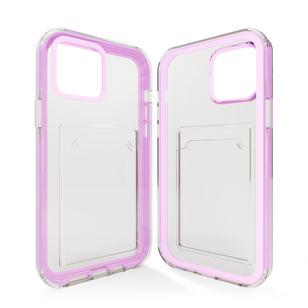 ShieldCase® ShieldCase iPhone 12 pasjeshouder hoesje bumper (paars) ShieldCase® ShieldCase iPhone 12 pasjeshouder hoesje bumper (paars)