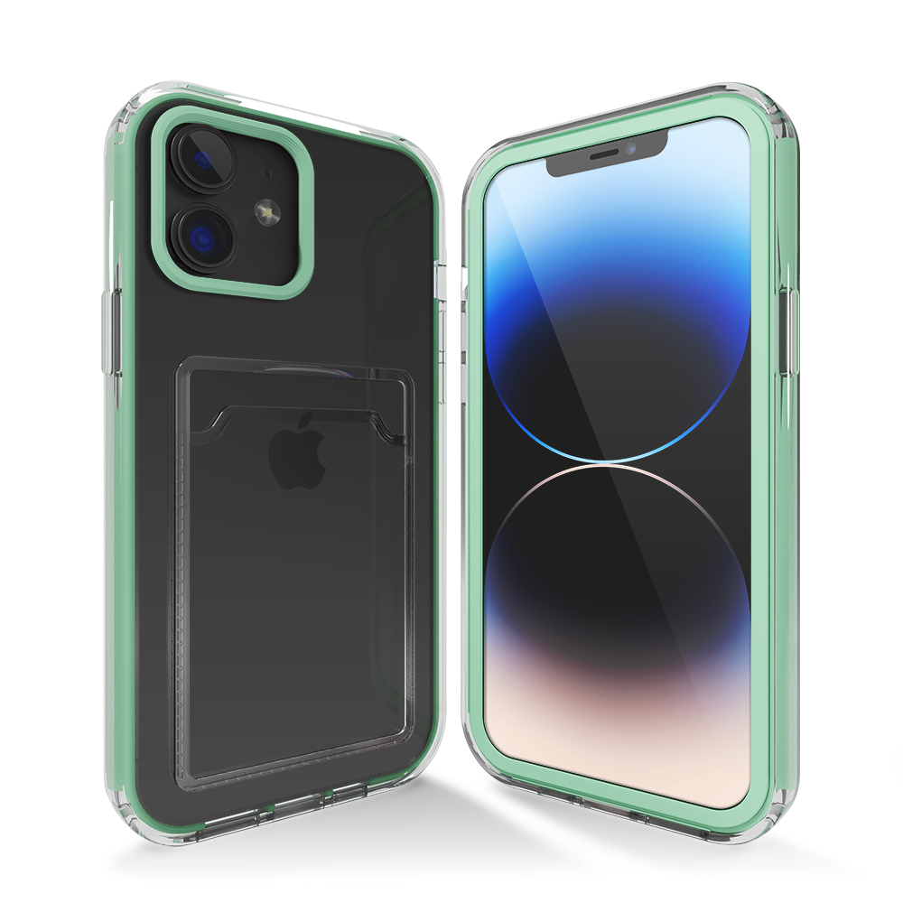 ShieldCase® ShieldCase iPhone 11 pasjeshouder hoesje bumper (turquoise) ShieldCase® ShieldCase iPhone 11 pasjeshouder hoesje bumper (turquoise)