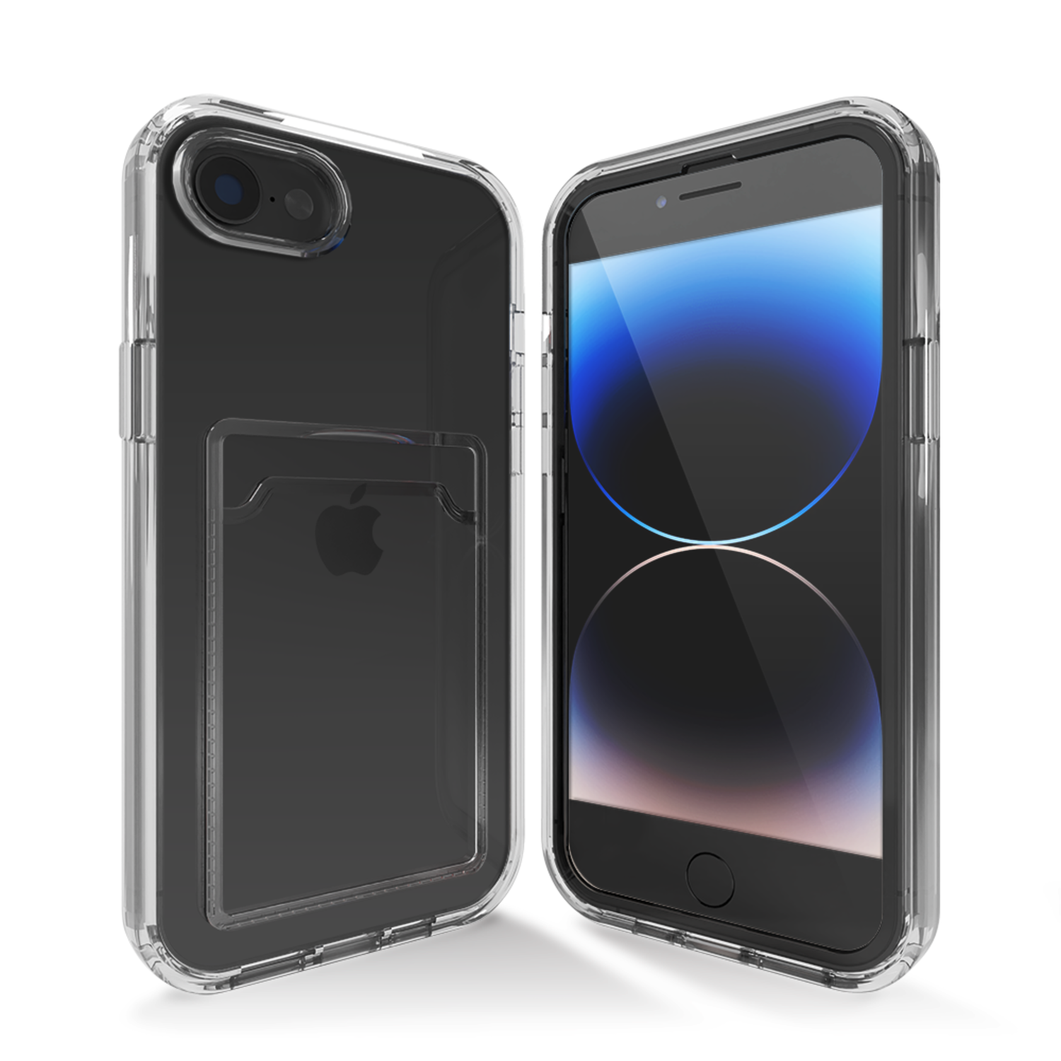 Blauw artikel Concessie iPhone 7/8 pasjeshouder hoesje bumper (transparant) - Phone-Factory