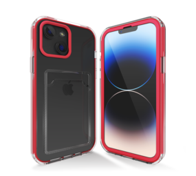 ShieldCase® iPhone 13 pasjeshouder hoesje bumper (knalroze) ShieldCase® iPhone 13 pasjeshouder hoesje bumper (knalroze)