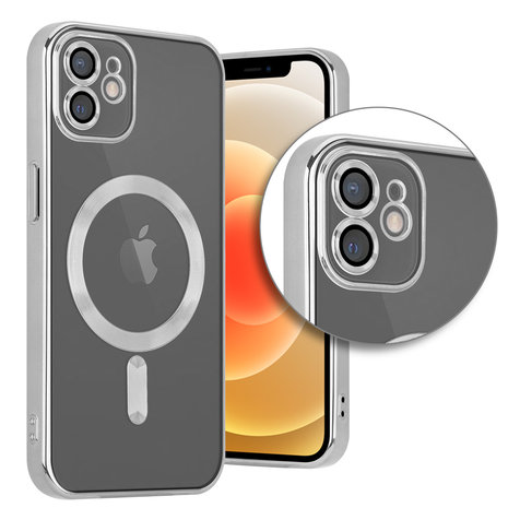 Coverzs Coverzs iPhone 12 Magsafe hoesje met camera cover (zilver) Coverzs Coverzs iPhone 12 Magsafe hoesje met camera cover (zilver)