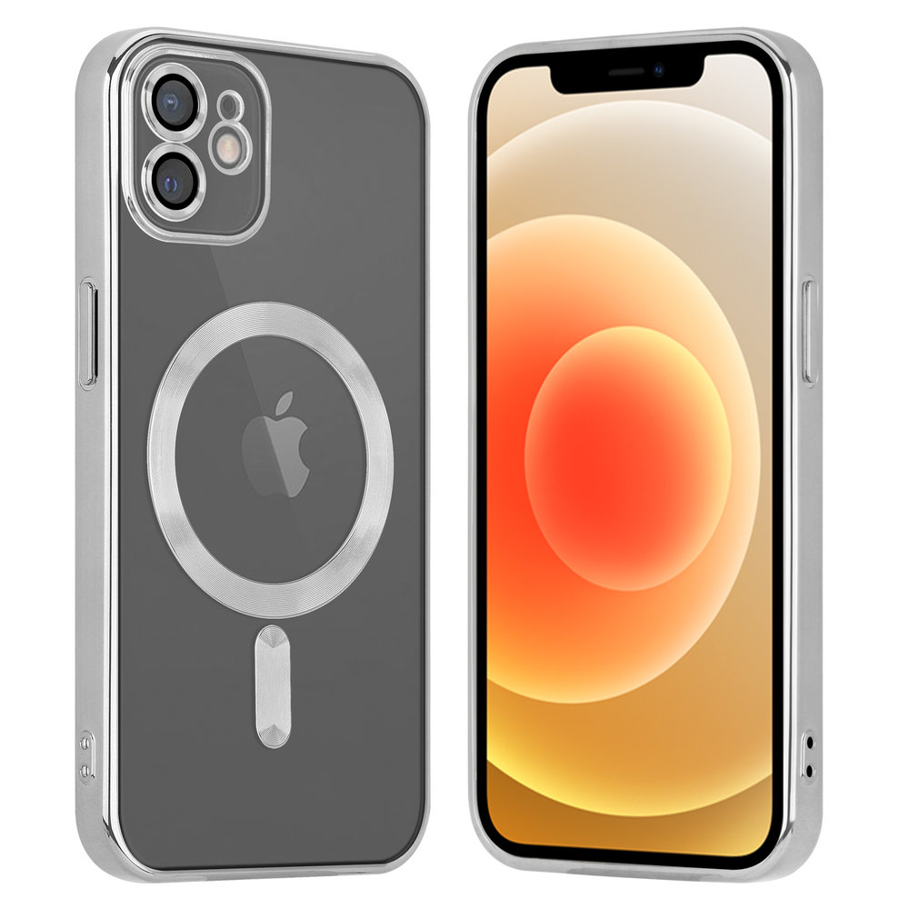 Coverzs Coverzs iPhone 12 Magsafe hoesje met camera cover (zilver) Coverzs Coverzs iPhone 12 Magsafe hoesje met camera cover (zilver)