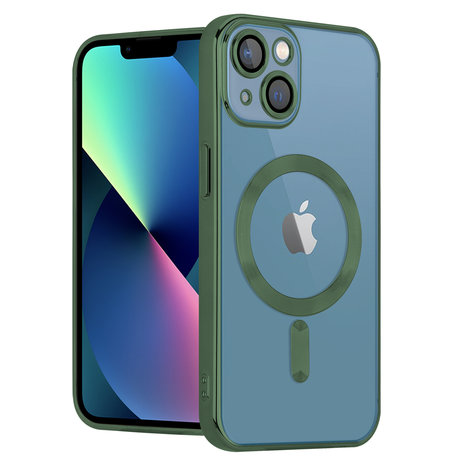 Coverzs Coverzs iPhone 13 Magsafe hoesje met camera cover (donkergroen) Coverzs Coverzs iPhone 13 Magsafe hoesje met camera cover (donkergroen)