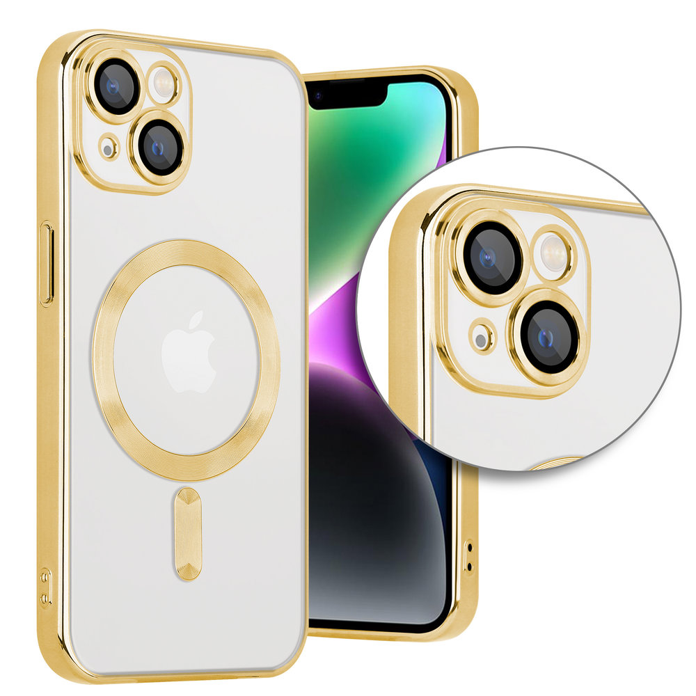 Coverzs Coverzs iPhone 14 Magsafe hoesje met camera cover (goud) Coverzs Coverzs iPhone 14 Magsafe hoesje met camera cover (goud)