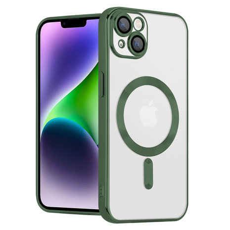 Coverzs Coverzs iPhone 14 Plus Magsafe hoesje met camera cover (donkergroen) Coverzs Coverzs iPhone 14 Plus Magsafe hoesje met camera cover (donkergroen)