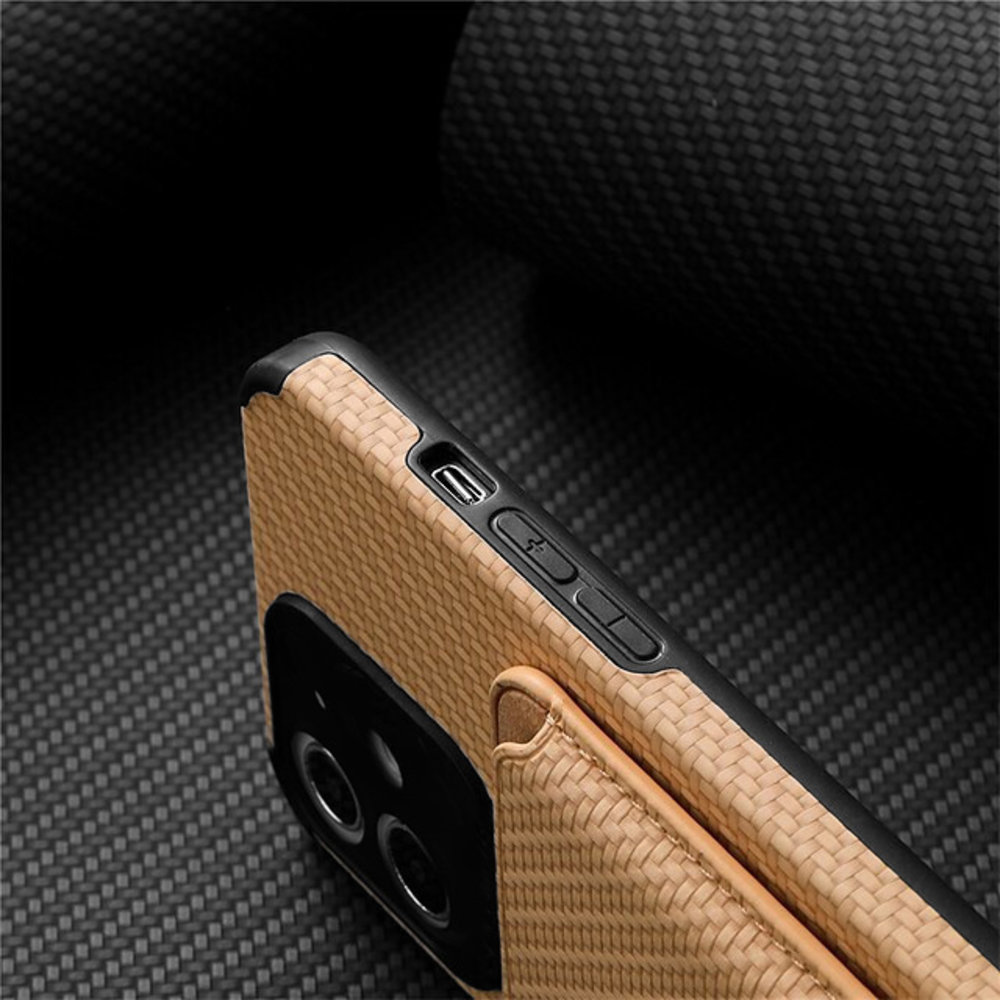 Coverzs Coverzs iPhone 12 Magsafe gevlochten hoesje met pasjeshouder (khaki) Coverzs Coverzs iPhone 12 Magsafe gevlochten hoesje met pasjeshouder (khaki)