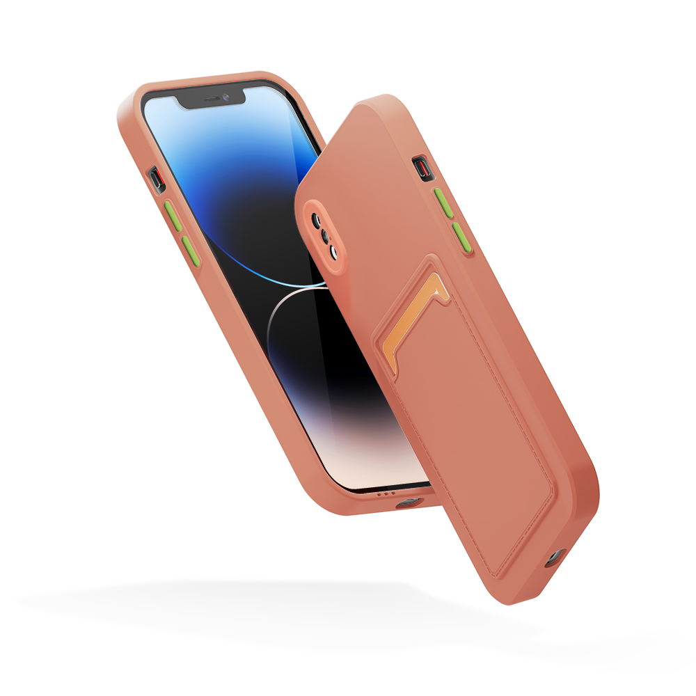 ShieldCase® ShieldCase iPhone X/Xs backcover hoesje met pashouder (roze) ShieldCase® ShieldCase iPhone X/Xs backcover hoesje met pashouder (roze)
