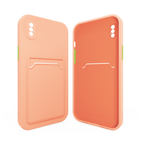 ShieldCase® ShieldCase iPhone X/Xs backcover hoesje met pashouder (roze) ShieldCase® ShieldCase iPhone X/Xs backcover hoesje met pashouder (roze)