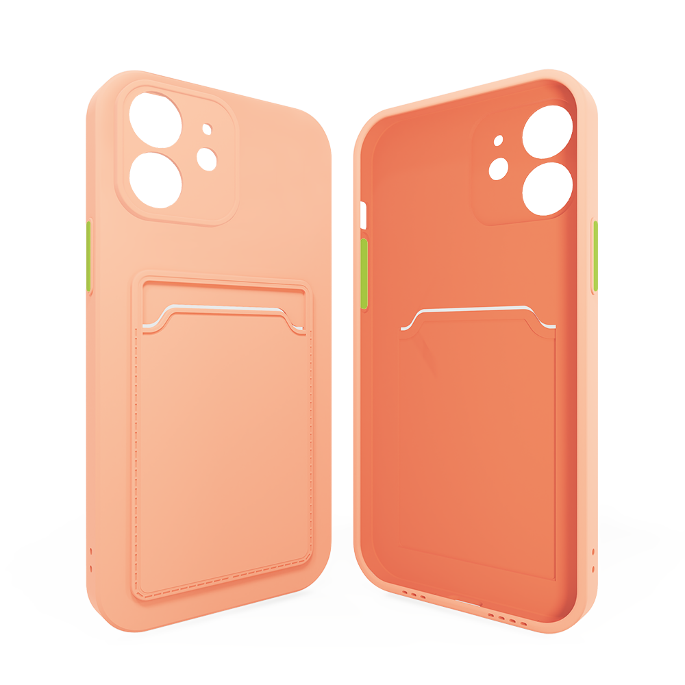 ShieldCase® ShieldCase iPhone 12 backcover hoesje met pashouder (roze) ShieldCase® ShieldCase iPhone 12 backcover hoesje met pashouder (roze)