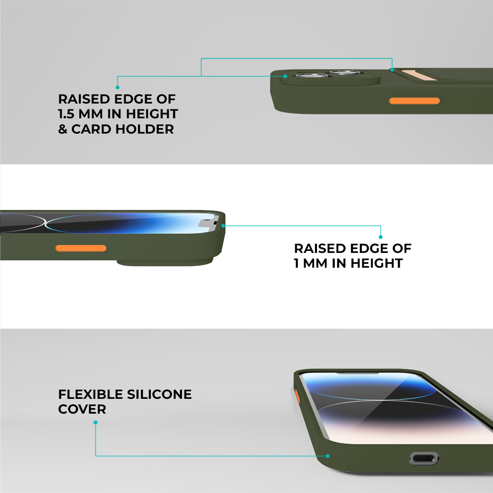 ShieldCase® ShieldCase iPhone 13 backcover hoesje met pashouder (donkergroen) ShieldCase® ShieldCase iPhone 13 backcover hoesje met pashouder (donkergroen)