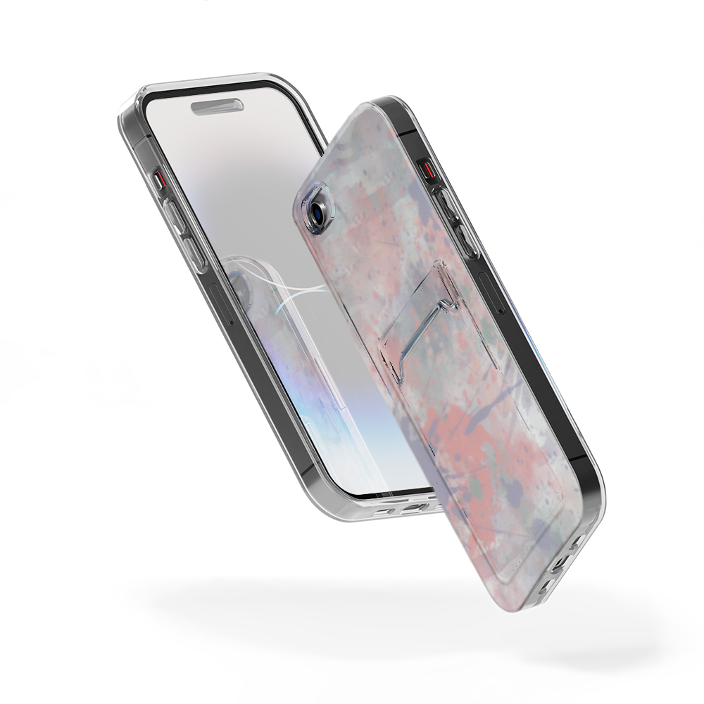 ShieldCase® ShieldCase iPhone 7/8/SE hoesje pasjes (Pink Brush) ShieldCase® ShieldCase iPhone 7/8/SE hoesje pasjes (Pink Brush)