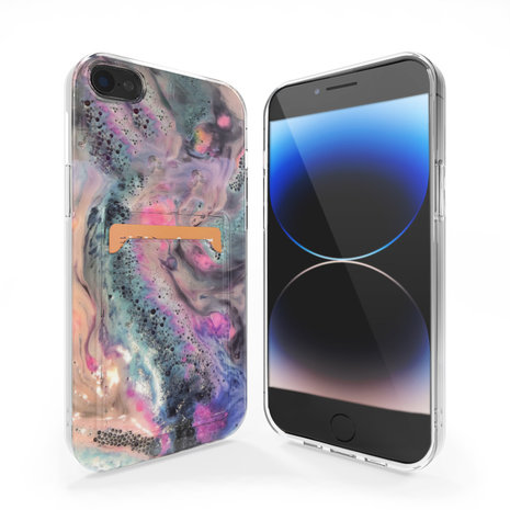 ShieldCase® ShieldCase iPhone 7/8/SE hoesje pasjes (Pastel Party) ShieldCase® ShieldCase iPhone 7/8/SE hoesje pasjes (Pastel Party)