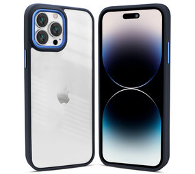 Coverzs iPhone 14 Pro solid bumper hoesje mat (blauw) Coverzs iPhone 14 Pro solid bumper hoesje mat (blauw)