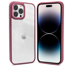 Coverzs iPhone 14 Pro solid bumper hoesje mat (bordeaux) Coverzs iPhone 14 Pro solid bumper hoesje mat (bordeaux)
