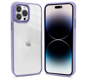 Coverzs iPhone 13 Pro Max solid bumper hoesje mat (paars) Coverzs iPhone 13 Pro Max solid bumper hoesje mat (paars)