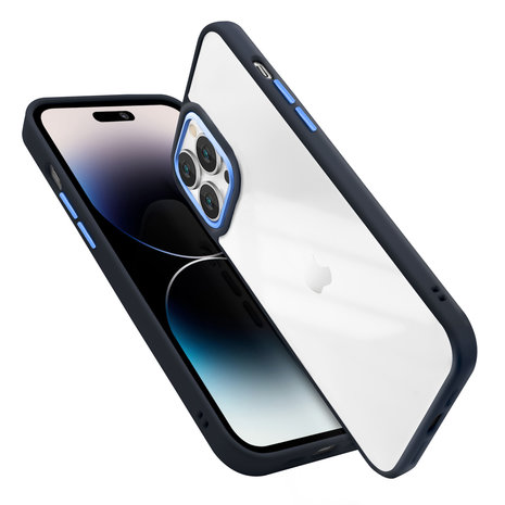 Coverzs Coverzs iPhone 13 Pro Max solid bumper hoesje mat (blauw) Coverzs Coverzs iPhone 13 Pro Max solid bumper hoesje mat (blauw)