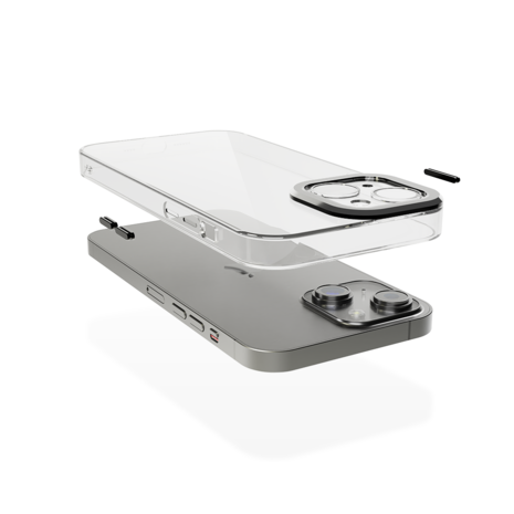 Coverzs Coverzs iPhone 14 Plus hoesje transparant camera cover (zwart) Coverzs Coverzs iPhone 14 Plus hoesje transparant camera cover (zwart)