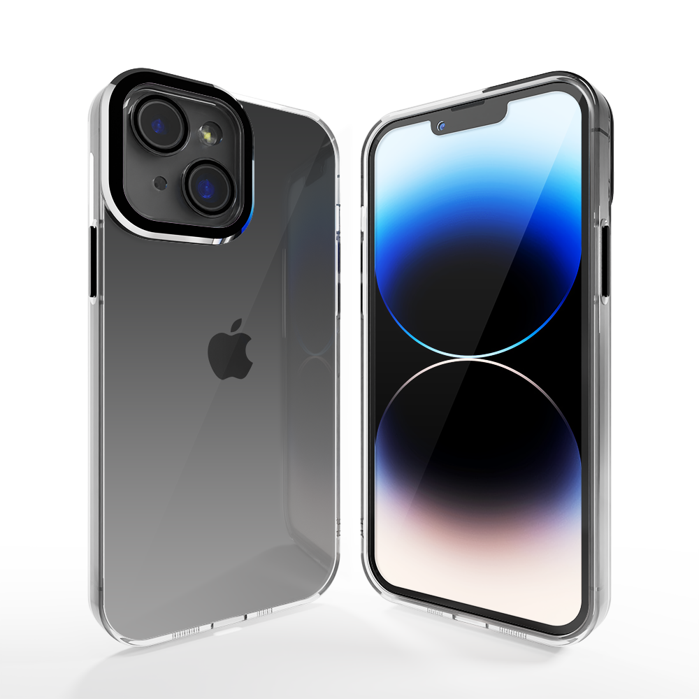 Coverzs Coverzs iPhone 13 hoesje transparant camera cover (zwart) Coverzs Coverzs iPhone 13 hoesje transparant camera cover (zwart)