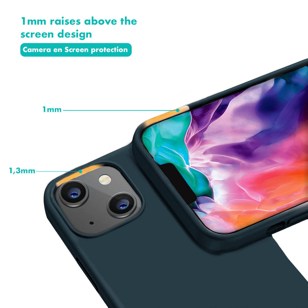 ShieldCase® ShieldCase iPhone 13 Mini silicone case (donkerblauw)