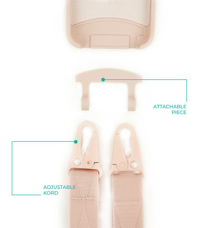 Coverzs Coverzs Silicone case met dik koord Samsung Galaxy S21 Ultra (roze)