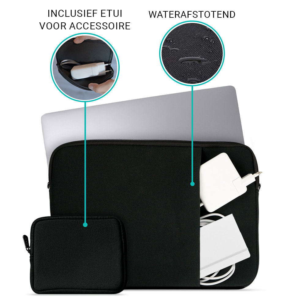 Coverzs Coverzs Laptophoes 15.6 inch met organizer voor accessoires (zwart) Coverzs Coverzs Laptophoes 15.6 inch met organizer voor accessoires (zwart)